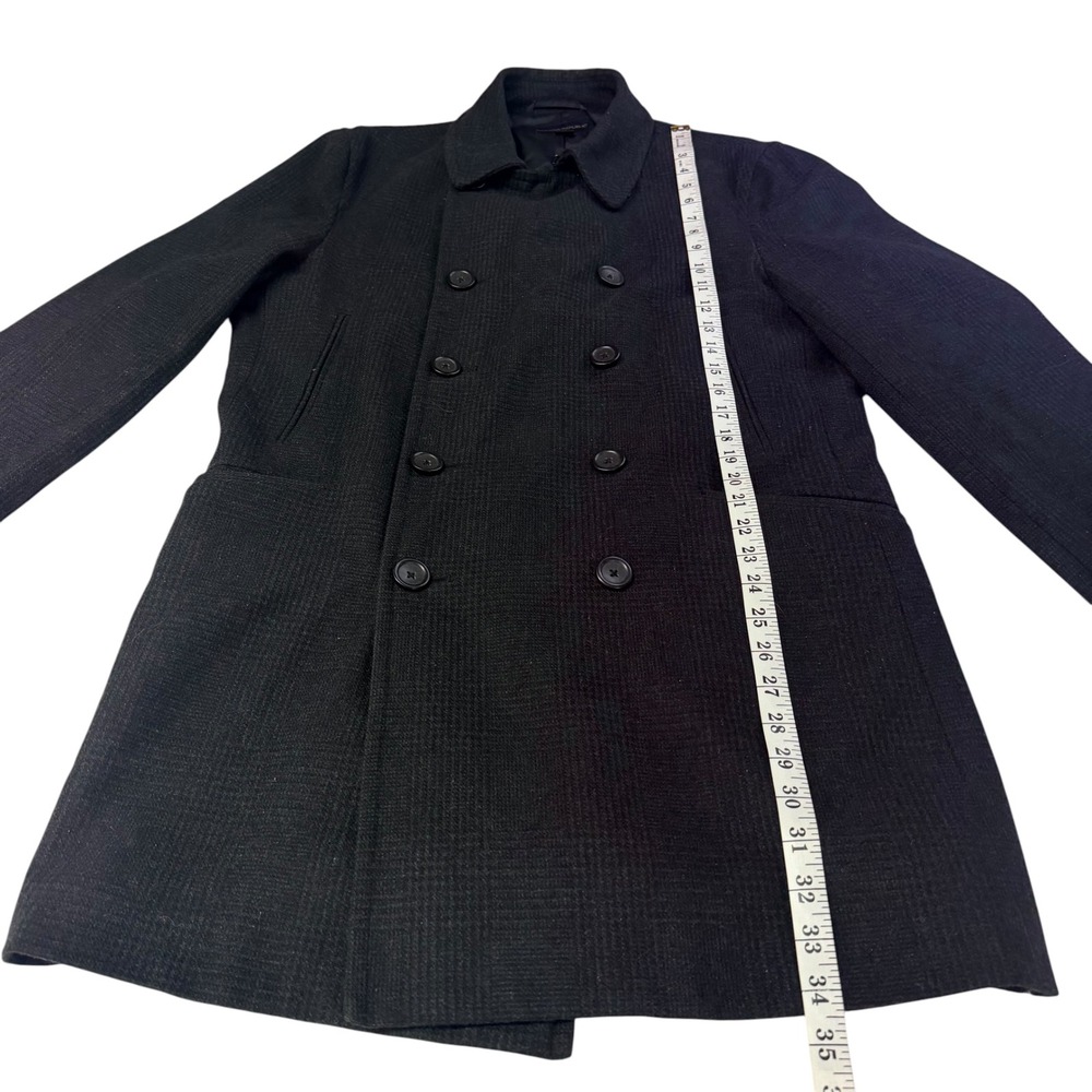 Banana Republic Plaid Wool Blend Trench Coat Double Breasted Classic M - Picture 11 of 11
